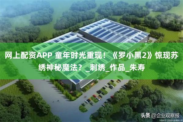 网上配资APP 童年时光重现！《罗小黑2》惊现苏绣神秘魔法？_刺绣_作品_朱寿